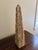Grand Tour Neoclassical Solid Marble Green and Brown Obelisk For Sale - Image 3 of 13