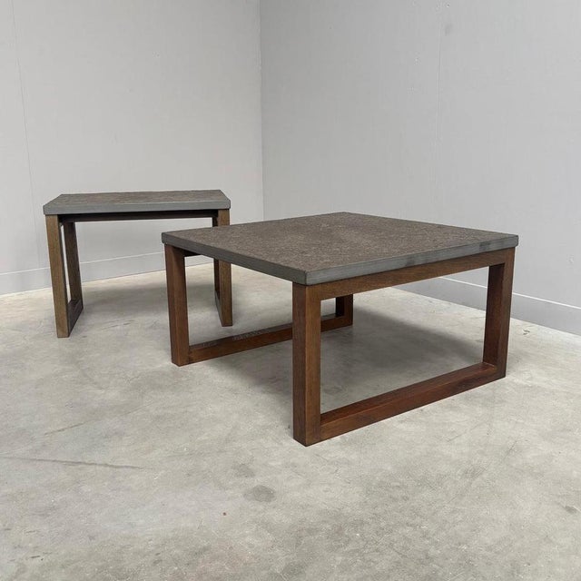 Vintage Stone Side Tables, 1970s, Set of 2 For Sale - Image 3 of 12