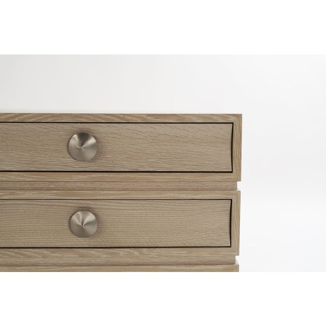 Stacked Commodes in Limed Oak - a Pair For Sale - Image 12 of 18