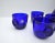 Holmegaard Cobalt Blue Viking Decanters and Cups by Ole Winther for Holmegaard Glasswork, 1962, Set of 5 For Sale - Image 4 of 11