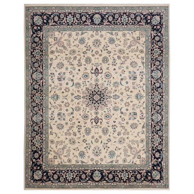 Doris Leslie Blau Tabriz Antique Allover Warm Tan Hand-Knotted Wool Rug For Sale
