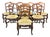 French Louis XV Style Walnut Dining Chairs With Rush Seats -Set of 8 For Sale