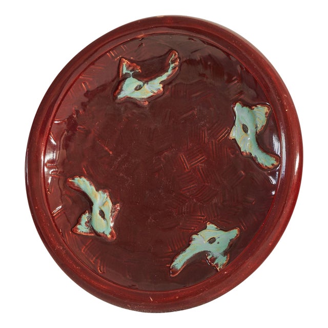 Jules Guérin Sang De Boeuf Studio Pottery Dish, 1960s For Sale