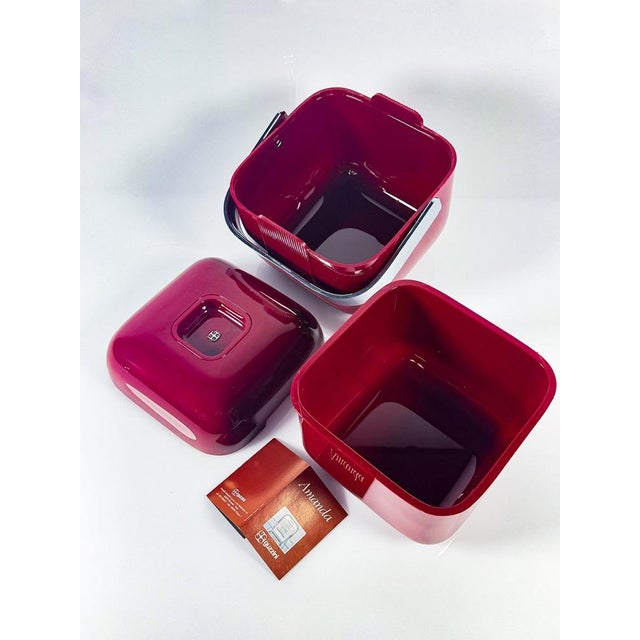 Plastic Amanda Ice Bucket in Acrylic Glass by Ambrogio Pozzi for Guzzini, 1980s For Sale - Image 7 of 9