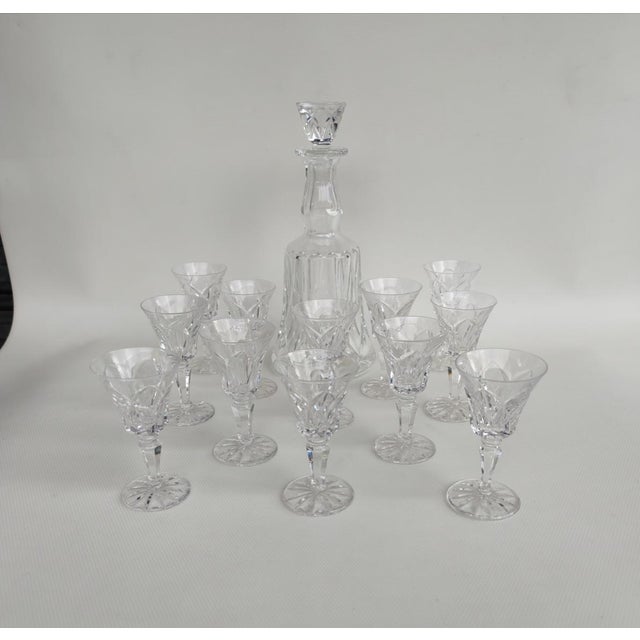 Crystal Liqueur Service Camargue Model from Saint Louis, 1970s, Set of 13 For Sale - Image 6 of 6
