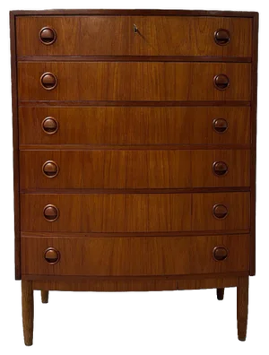 Teak Danish Chest of Drawers with 6 Drawers, 1960s