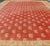 Antique Turkish Oushak rug with all-over design with red, light green and gold. Turkish Oushak antique carpet in red....