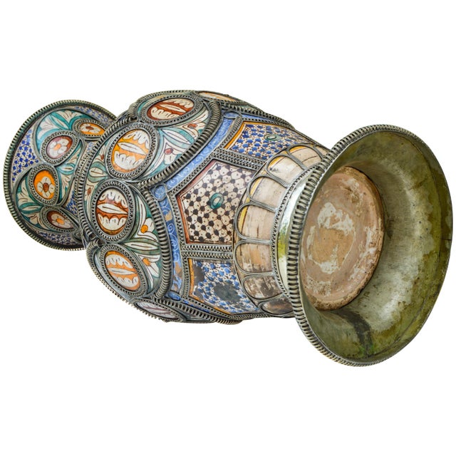 Antique Moorish Vase With Filigree For Sale - Image 11 of 12