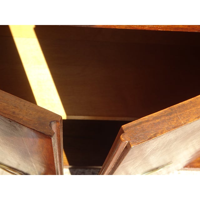 Small Art Deco Walnut Bookcase, 1940s For Sale - Image 14 of 18