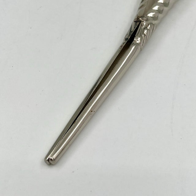 Metal Vintage Silverplate Glove Stretcher Tong Style For Sale - Image 7 of 9