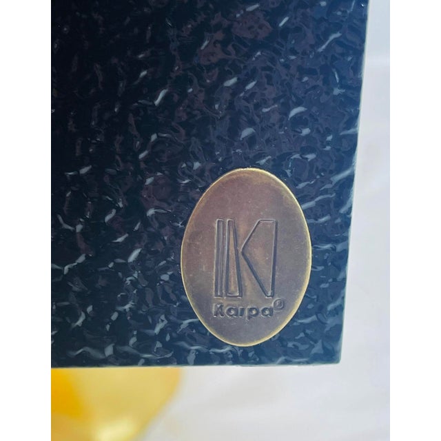 “Janus” Black Lacquer & Gold Leaf Sculptural Sideboard by Karpa For Sale - Image 14 of 18