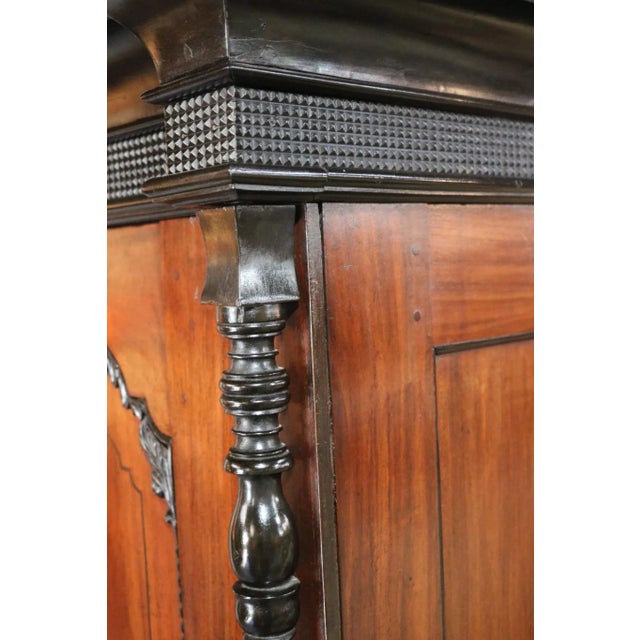 Satin Wood and Ebony Wood Cupboard For Sale - Image 9 of 12