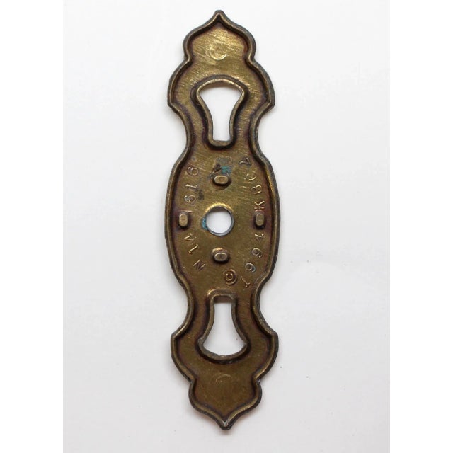 Victorian Late 20th Century Waldorf Astoria Brass Curtain Tie Back Plate For Sale - Image 3 of 4