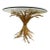 Vintage Hollywood Regency Wheat Sheaf Glass Coffee Table For Sale