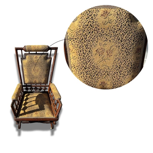 Early 1900s Antique Hunzinger Platform Rocker For Sale In Philadelphia - Image 6 of 6