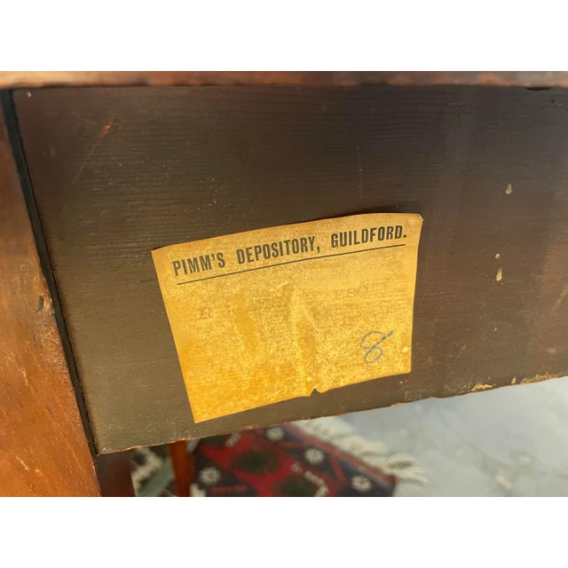 Early 19th Century Sheraton Period Breakfront Table Seashell Inlay All Original For Sale - Image 10 of 12