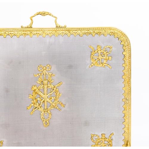 Antique Empire Revival Classical Trophies Gilt Bronze Fire Screen, 1800s For Sale - Image 6 of 14