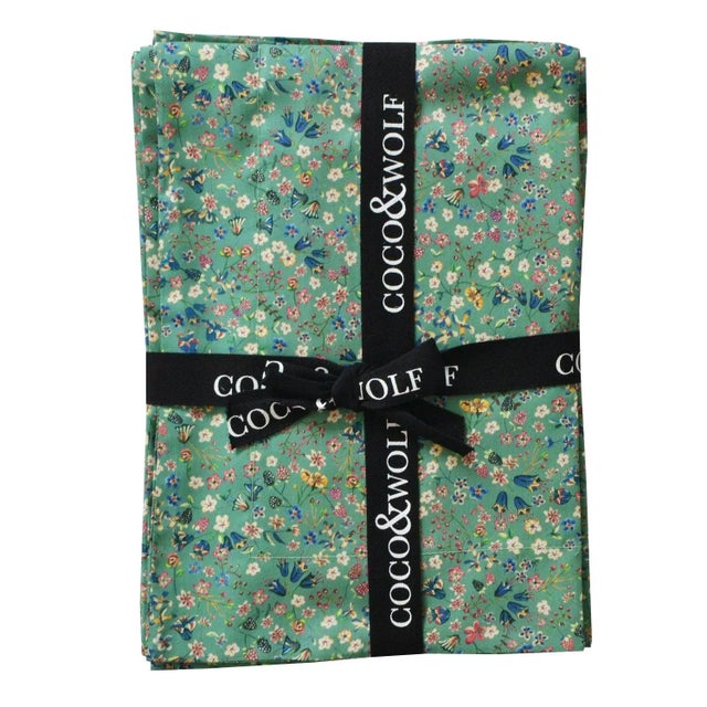 Oxford Pillowcase Made With Liberty Fabric Donna Leigh Green For Sale - Image 4 of 5