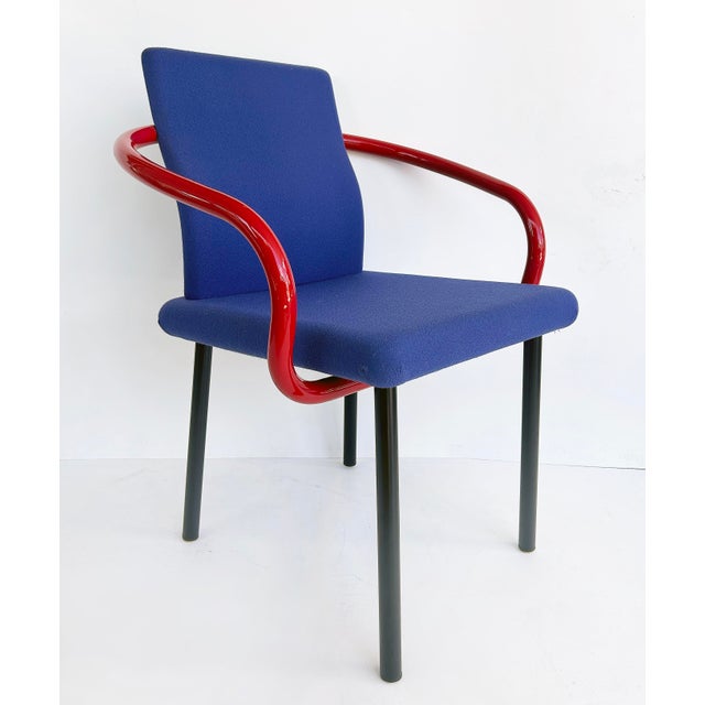 Knoll Knoll Ettore Sottsass "Mandarin" Post-Modern Dining Chairs, Set of 6 For Sale - Image 4 of 18
