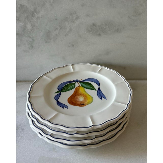1990s Vintage French Bistro Lunch Plates - Set of 4 For Sale - Image 5 of 9