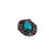 Ornate Turquoise Carved Tourmaline Diamond Statement 925 Silver Pendant For Sale - Image 4 of 12