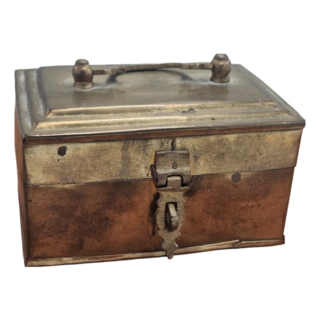 Art Deco Brass Betel Nut Box, 1920s For Sale