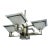Early 21st Century 5-Light Postmodern Mission Style Chandelier in Brushed Nickel Finish For Sale