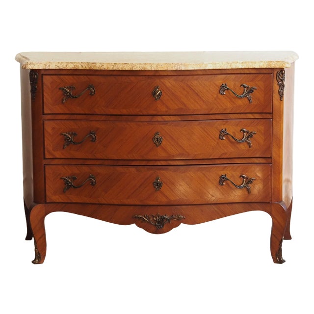 Louis XV Style Dome-Shape Walnut Chest of Drawers For Sale