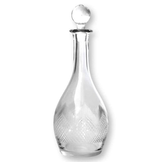 1900 - 1909 Antique French Cut Glass Decanter For Sale - Image 5 of 5
