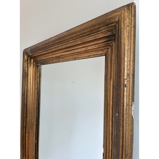 Antique French Giltwood Wall Mirror in Gold For Sale - Image 6 of 10