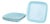 Square Turquoise Glazed Dinner Plates from Höganäs Keramik, Late 20th Century, Set of 4 For Sale