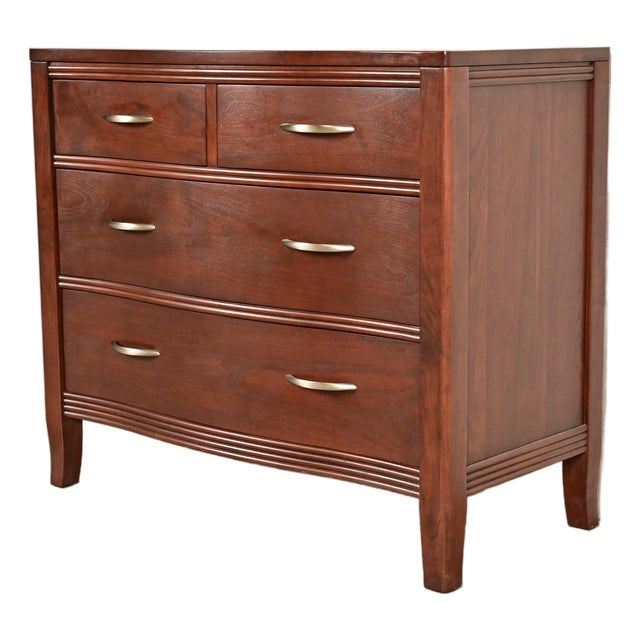 Stickley Modern Arts & Crafts Shaker Cherry Wood Four-Drawer Dresser or Chest of Drawers For Sale
