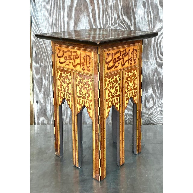 Vintage Boho Inlay Drinks Table For Sale - Image 10 of 12