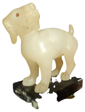 Small Alabaster Dog, 19th Century
