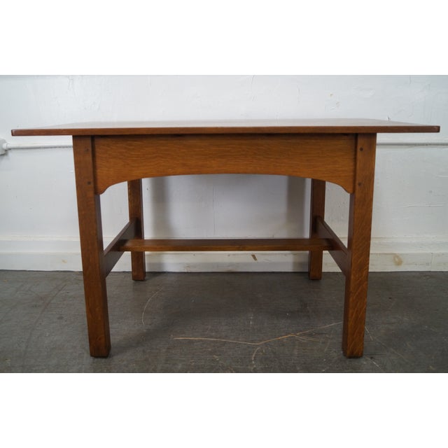 L & JG Stickley Antique Mission Oak Library Table Chairish