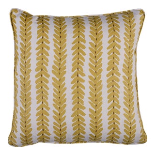 Schumacher x Veere Greeney Woodperry 18" Pillow In Mimosa For Sale