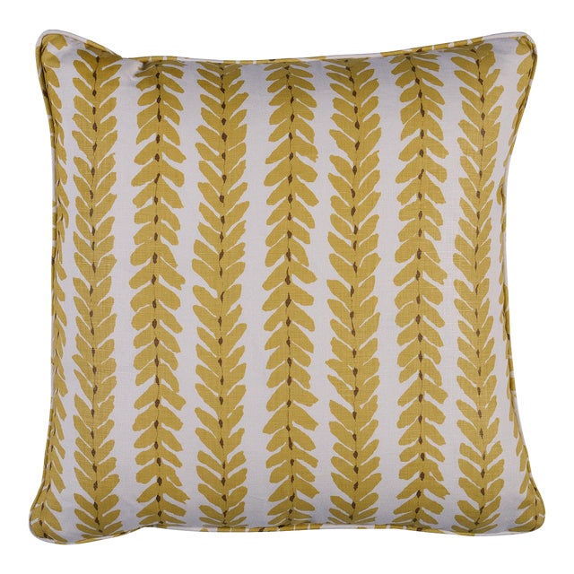 Schumacher x Veere Greeney Woodperry 18" Pillow In Mimosa For Sale