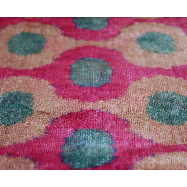 "Product Details: Size: 16x24 inches (40x60 cm) Material: 100% silk velvet, naturally vegetable dyed Design: Handwoven...