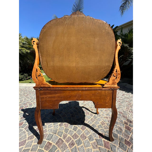 Antique Vanity table from the world famous Widdicomb company, Grand Rapids, Michigan. It has a beautiful swing mirror over...