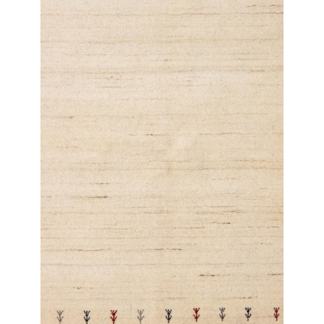 Contemporary Vintage Hand-Knotted Persian Gabbeh Rug 5'6" X 8'0" For Sale - Image 3 of 4