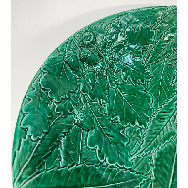 Late 20th Century Vintage Ceramic Italian Leaf and Acorn Motif Bowl For Sale - Image 5 of 7