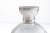 Edwardian perfume bottle in clear blown glass with a spherical form, fitted with a sterling silver collar and domed cap...