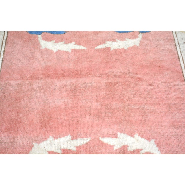 Turkish Vintage Turkish Anatolian Hand Knotted Wool Rug, 4'10"x6'9" For Sale - Image 3 of 4