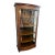 Late 19th Century Tiger Oak Curved Glass China Cabinet For Sale