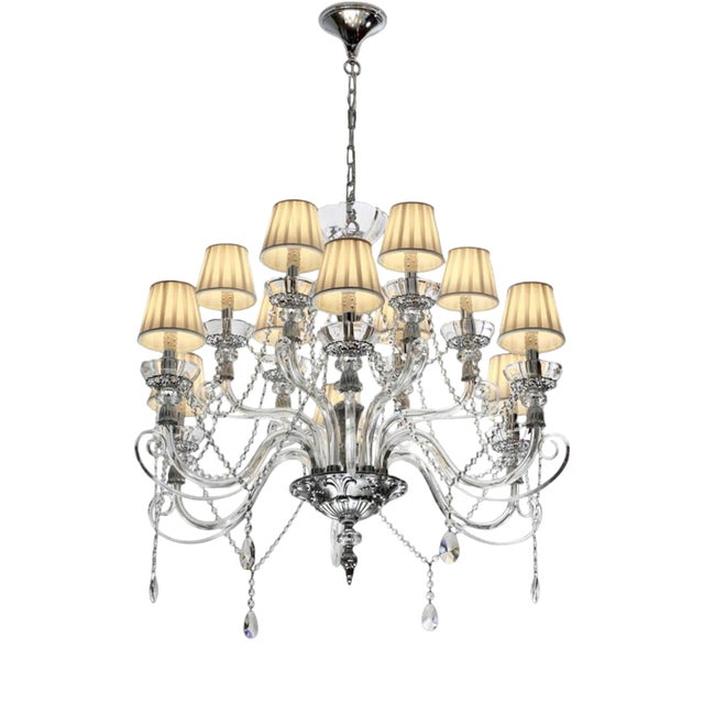 Collection Royal Chandelier in Metal and Crystal by Jago For Sale