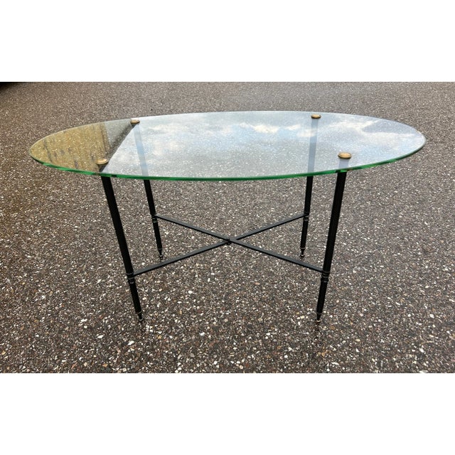 Mid-Century Modern Brass and Glass Coffee Table, 1950s For Sale - Image 3 of 8