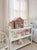 Pink Vintage "Salon Bella" House-Shaped Toy Storage Box For Sale - Image 8 of 12