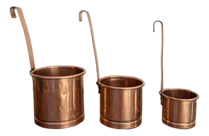 Antique Victorian Copper Measures, 1860, Set of 3