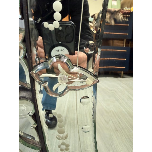 Vintage Venetian Style Wall Mirror For Sale In San Francisco - Image 6 of 12