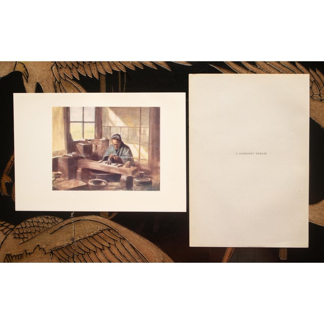 1900 - 1909 1901 Mortimer Menpes, "A Cloisonné Worker" Original Period Antique Print of Japan From London For Sale - Image 5 of 7
